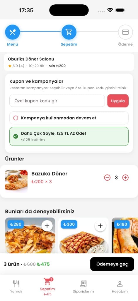 Dolu Yemek Sepet